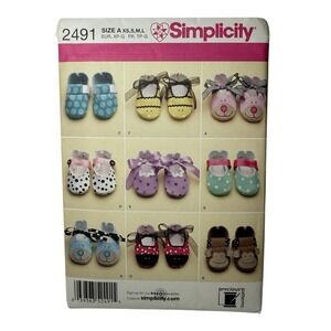 Fabric BABY SHOES Simplicity‎ 2491 UNCUT Sewing Pattern